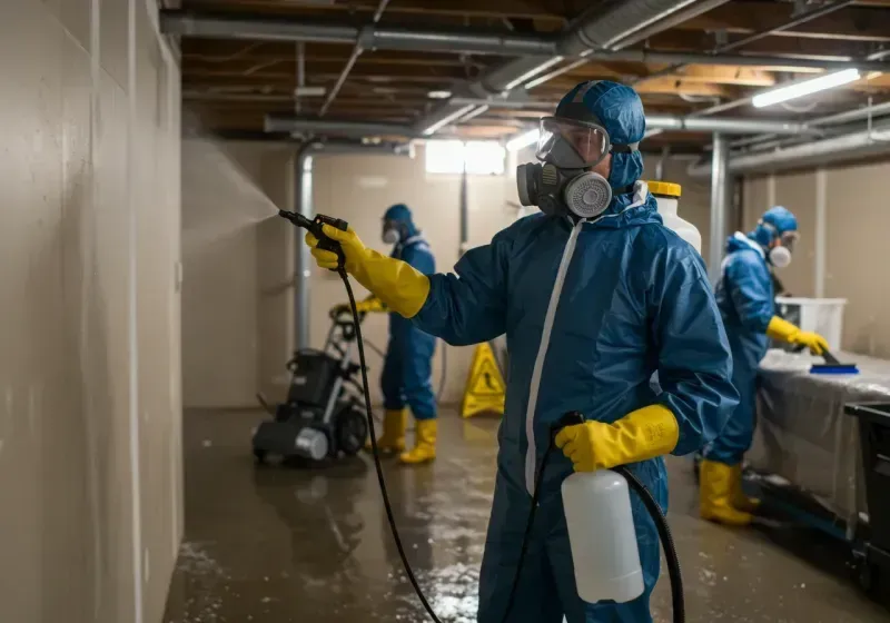 Basement Sanitization and Antimicrobial Treatment process in Henry County, KY