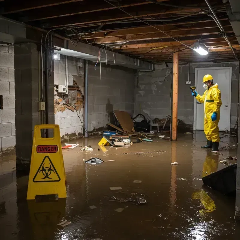 Flooded Basement Electrical Hazard in Henry County, KY Property