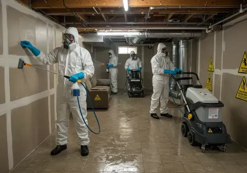 Basement Moisture Removal and Structural Drying process in Henry County, KY